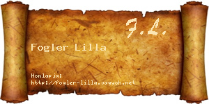 Fogler Lilla névjegykártya