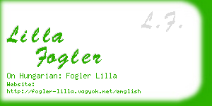 lilla fogler business card